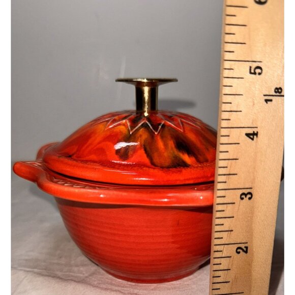 Calif. Orig. 755 759 U. S. A. Pottery MCM Serving Set Bright Orange Red - Picture 12 of 12